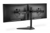 Digitus Stojak biurkowy podwójny z zaciskiem 2xLCD max. 32 max. Obciążenie 2x 8kg uchylno-obrotowy czarny